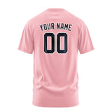 Custom Light Pink Navy T-Shirt