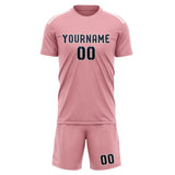 Custom Light Pink Navy Soccer Set