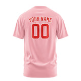 Custom Light Pink Orange Red T-Shirt