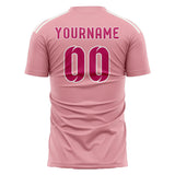Custom Light Pink Pink Soccer Jersey