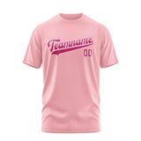 Custom Light Pink Pink T-Shirt
