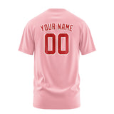 Custom Light Pink Red T-Shirt