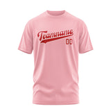 Custom Light Pink Red T-Shirt