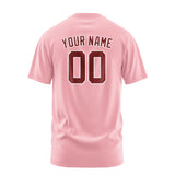 Custom Light Pink Crimson Red T-Shirt