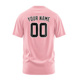 Custom Light Pink Black T-Shirt