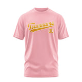 Custom Light Pink Yellow T-Shirt