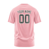 Custom Light Pink Dark Grey T-Shirt