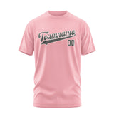 Custom Light Pink Dark Grey T-Shirt