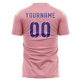 Custom Light Pink Light Purple Soccer Jersey