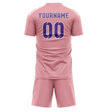 Custom Light Pink Light Purple Soccer Set