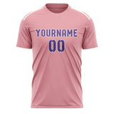 Custom Light Pink Light Purple Soccer Jersey