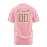 Custom Light Pink Light Khaki T-Shirt