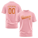 Custom Light Pink Orange T-Shirt