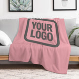 Custom Pink Dark Gray Blanket