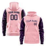 Custom Light Pink Purple Hoodie