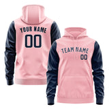 Custom Light Pink Blue Hoodie