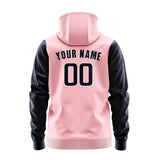 Custom Light Pink Navy Hoodie 2121111121B31811