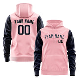 Custom Light Pink Navy Hoodie