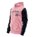 Custom Light Pink Navy Hoodie 2121111121B31811