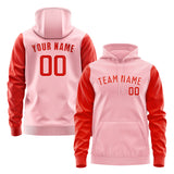 Custom Light Pink Orange Red Hoodie 2121121221B31812