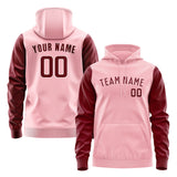 Custom Light Pink Crimson Red Hoodie 2121151521B31815