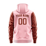 Custom Light Pink Coral Red Hoodie 2121161621B31816