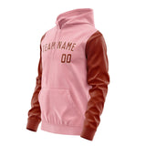 Custom Light Pink Coral Red Hoodie 2121161621B31816