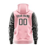 Custom Light Pink Dark Grey Hoodie 2121202021B31820