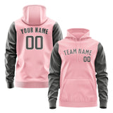 Custom Light Pink Dark Grey Hoodie 2121202021B31820