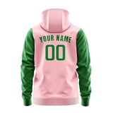 Custom Light Pink Emerald Green Hoodie 2121242421B31824