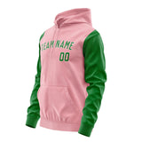 Custom Light Pink Emerald Green Hoodie 2121242421B31824