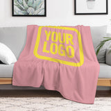 Custom Pink Pale Yellow Blanket