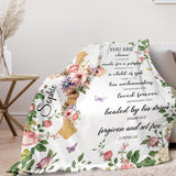 Blanket for Daughter Gifts, “You Are Chosen Made for a Purpose a Child of God”, From Mom Dad Parents, Birthday Christmas Graduation, Inspirational