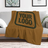 Custom Khaki Dark Olive Blanket