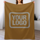 Custom Khaki Gray Blanket