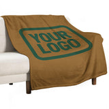 Custom Khaki Moss Green Blanket