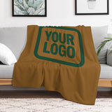Custom Khaki Moss Green Blanket