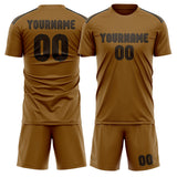 Custom Khaki Brown Soccer Set