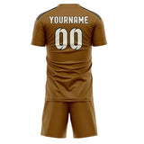Custom Khaki Cream Soccer Set