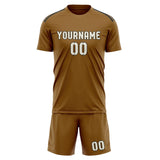 Custom Khaki Cream Soccer Set