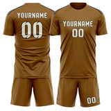 Custom Khaki Cream Soccer Set