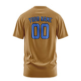 Custom Khaki Sky Blue T-Shirt
