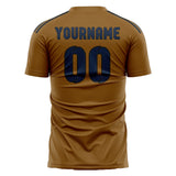 Custom Khaki Blue Soccer Jersey