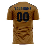 Custom Khaki Navy Soccer Jersey