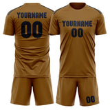 Custom Khaki Navy Soccer Set