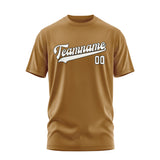 Custom Khaki White T-Shirt