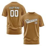 Custom Khaki White T-Shirt