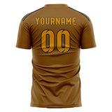 Custom Khaki Yellow Soccer Jersey