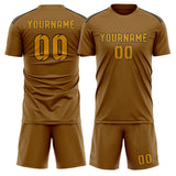 Custom Khaki Yellow Soccer Set