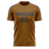 Custom Khaki Dark Grey Soccer Jersey